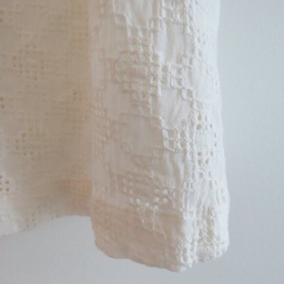 BEC + BRIDGE White Eyelet Lace Midi Skirt Coastal Neutral Boho - Size US 4 - Picture 7 of 14